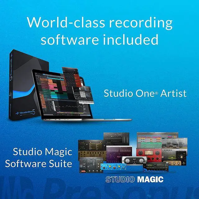 Alt view image 4 of 7 - PreSonus AudioBox 96 25th Anniversary USB Audio Interface with Studio One Artist DAW Recording Software