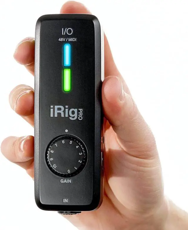 Alt view image 2 of 7 - iRig Pro I/O audio interface for iPhone, iPad, Mac, iOS and PC with USB-C, Lightning and USB cables, 24-bit, 96 kHz recording and guitar, bass and XLR mic inputs