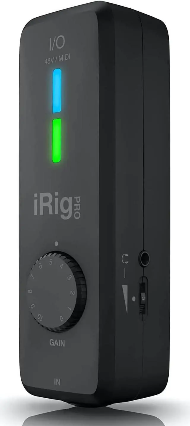 Main image of iRig Pro I/O audio interface for iPhone, iPad, Mac, iOS and PC with USB-C, Lightning and USB cables, 24-bit, 96 kHz recording and guitar, bass and XLR mic inputs