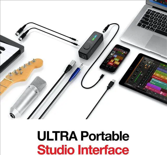 Alt view image 4 of 7 - iRig Pro I/O audio interface for iPhone, iPad, Mac, iOS and PC with USB-C, Lightning and USB cables, 24-bit, 96 kHz recording and guitar, bass and XLR mic inputs