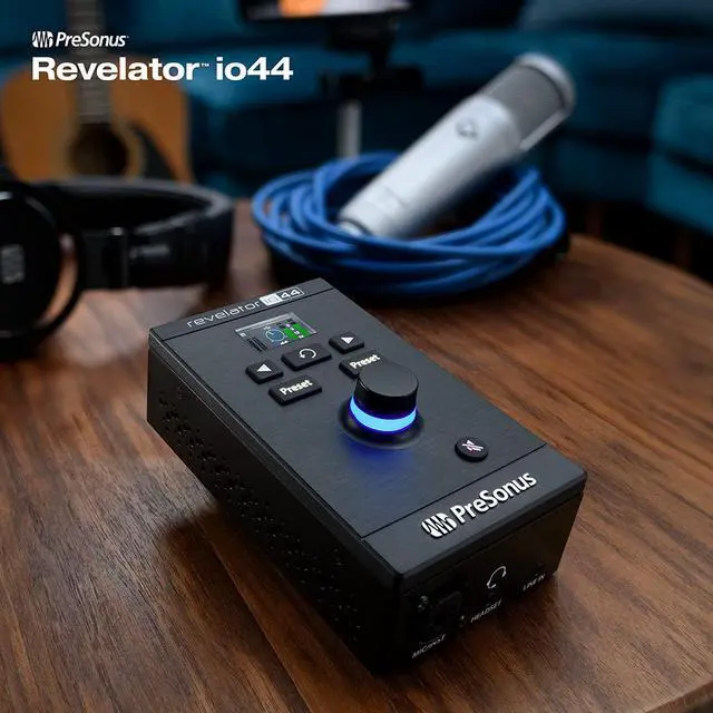 Alt view image 2 of 7 - PreSonus Revelator io44 USB-C Audio Interface for music production and streaming with built-in mixer and easy-to-use effects presets plus Studio One DAW Recording Software