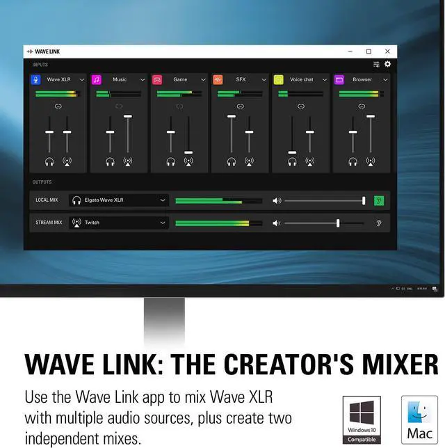 Alt view image 7 of 7 - Elgato Wave XLR - Audio Mixer and 75 db Preamp for XLR Mic to USB-C, Control Interface with 48V Phantom Power, Tap-to-Mute, Digital Mixing Software for Streaming, Recording, Podcasting on Mac and PC