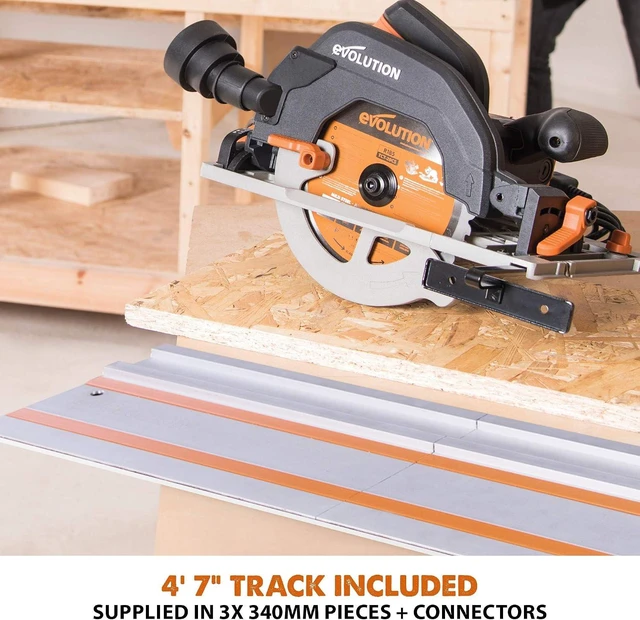 Alt view image 6 of 7 - R185CCSX Multi-Material Circular Track Saw Kit with 40" Track & TCT Blade, 7-1/4 Inch, Cuts Wood, Plastic & Metal