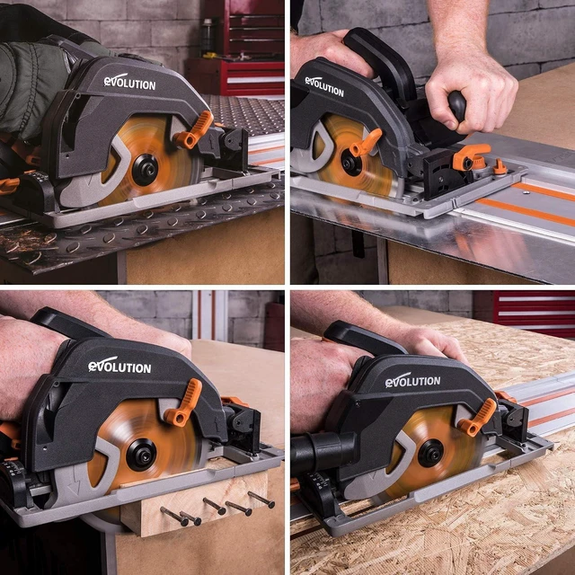 Alt view image 5 of 7 - R185CCSX Multi-Material Circular Track Saw Kit with 40" Track & TCT Blade, 7-1/4 Inch, Cuts Wood, Plastic & Metal