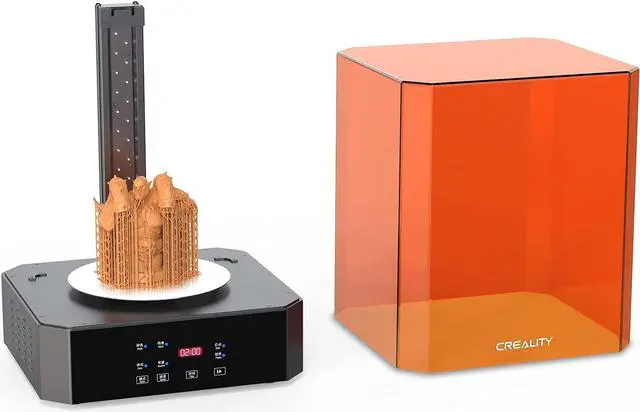 Alt view image 6 of 6 - Creality UW-02 Wash and Cure Station Upgraded 10.1 inch Washing Curing 2 in 1 Machine for Resin 3D Printer Rotary Turntable Bucket 9.5x6.3x7.9 inch LCD SLA Models Dual-Band UV Lamp Bead Strip 360°