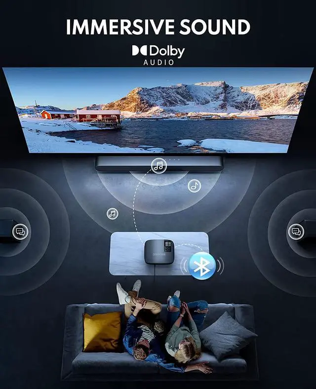 Alt view image 4 of 6 - GooDee Projector 4K With WiFi And Bluetooth Supported, FHD 1080P Mini Projector For Outdoor Moives, 5G Video Projector For Home Theater Dolby Audio Zoom Portable Projector TV Stick PPT (YG600 Plus)