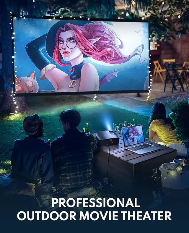 Alt view image 5 of 6 - GooDee Projector 4K With WiFi And Bluetooth Supported, FHD 1080P Mini Projector For Outdoor Moives, 5G Video Projector For Home Theater Dolby Audio Zoom Portable Projector TV Stick PPT (YG600 Plus)