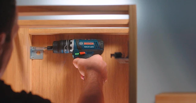 Alt view image 6 of 7 - Bosch GSR12V-140FCB22 Cordless Electric Screwdriver 12V Kit - 5-In-1 Multi-Head Power Drill Set