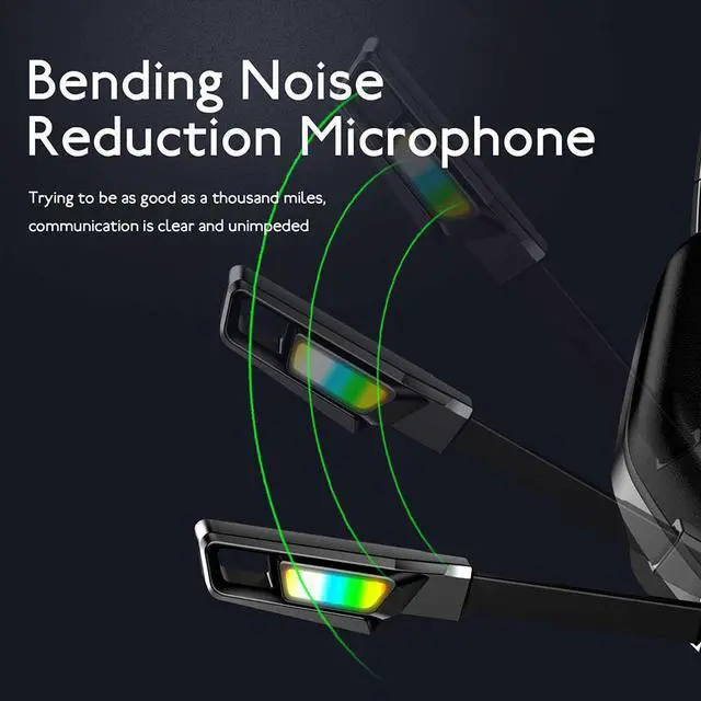Alt view image 2 of 5 - Gamer Over Ear With Mic Bass Surround PC LED Gaming Headset Wired Accessories Home Office For PS4 For Xbox One For IPad