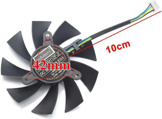 Alt view image 3 of 5 - HA9015H12F-Z Cooler fan hole distance Replace for MSI GeForce GTX 950 2GD5 OC GeForce GTX 1060 6G OC R7 360 2GD5 OC Video card