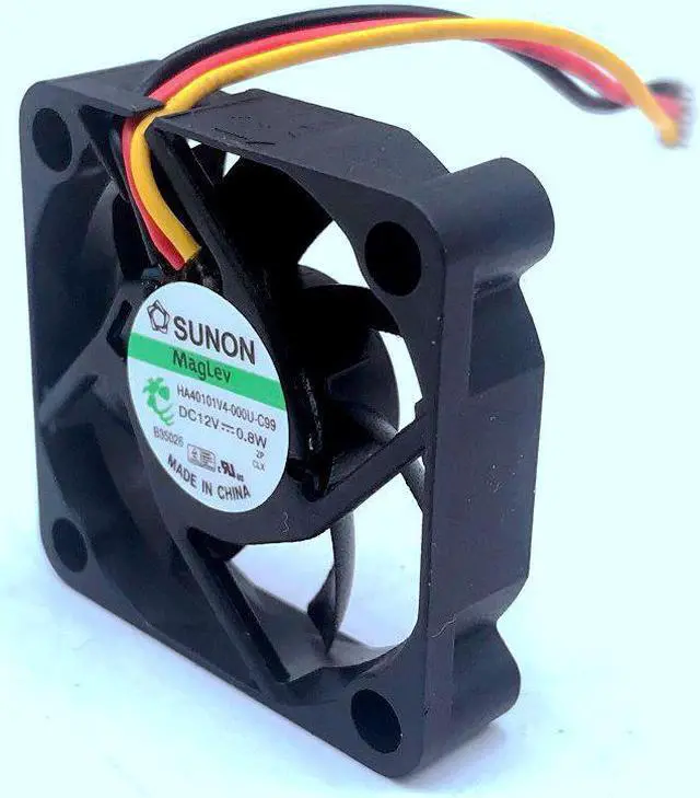 Alt view image 2 of 4 - 2pcs Sunon HA40101V4-0000-c99 4010 40MM 4CM 40*40*10 Cooling fan 12V 0.8W 0.06A 3pin Support velocimetry