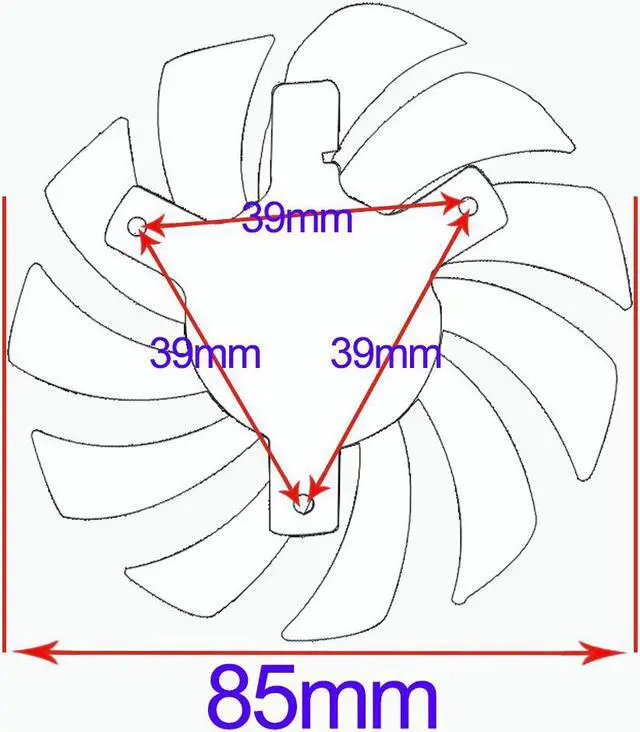 Alt view image 4 of 6 - 85MM FD9015U12S FY09015H12LPA 4Pin Two Ball Bearing Cooling Fan For Sapphire HD 7770 7750 HD7970 Graphics Card Cooler Fan eokCXOY