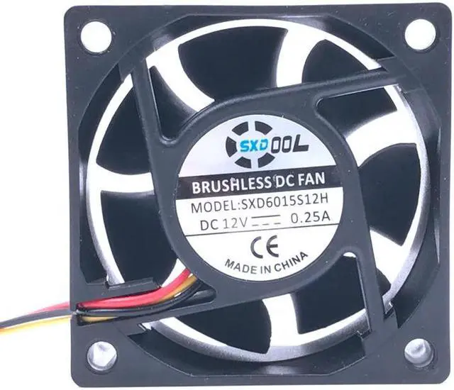 Alt view image 2 of 3 - 2pcs  6025 silent fan 12v dc 60mm 60X60X25 mm Sleeve 12V 0.18A 3 wire lead server inverter pc cpu case cooling fan