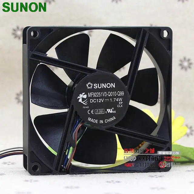 Main image of For Sunon 9225 12V MF92251V3-Q010-Q99 92*92*25MM 12V 1.74W 4 line heat sink fan