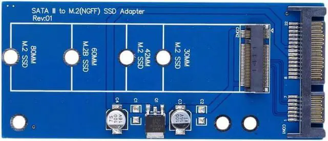 Alt view image 5 of 5 - Speed M2 NGFF ssd SATA3 SSDs Turn Sata Adapter Expansion Card Adapter SATA to NGFF -capacity -power