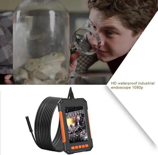 Main image of Waterproof Cable Inspection 1080P Camera 8MM USB Endoscope Borescope 8 Led Lights 4.3 Screen 2/5/10M Options