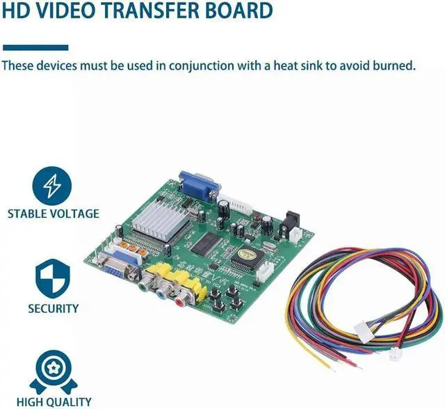 Alt view image 2 of 5 - CGA EGA YUV to VGA HD Video Converter Board Moudle HD9800 HD-Converter Board GBS8200 Non-Shielded Protection