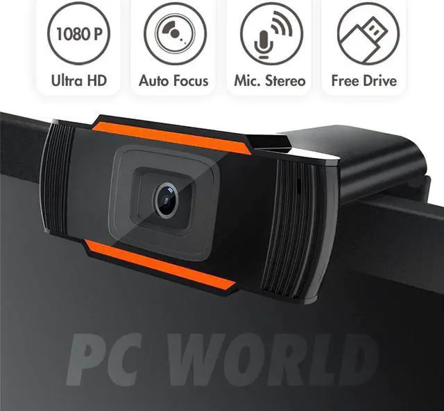 Alt view image 2 of 5 - 3 Megapixel Auto Focus HD Webcam 1080P PC Web USB Camera Cam Video Conference with Microphone for Laptop Computer