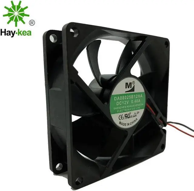Alt view image 4 of 5 - 12V Cooler Fan for PC 2-Pin 80x80x25mm Computer CPU System Heatsink Brushless Cooling Fan 8025 DA08025B12HA