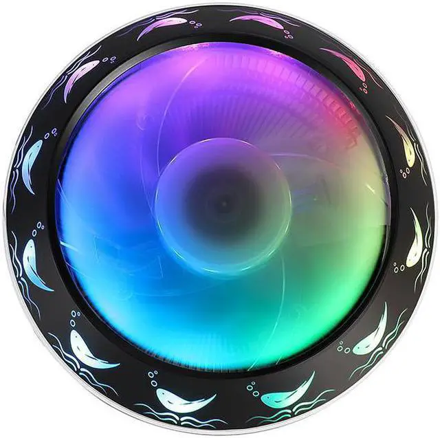 Alt view image 3 of 5 - Cooler Radiator 120mm PWM 12V SYNC RGB LED Fan  Air Cooling Computer Cooler LGA/1151/1155/AM3/AM4 3Pin  Cooler