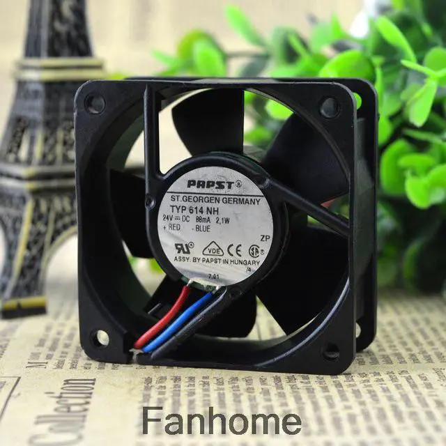 Main image of For original authentic ebmpapst TYP 614 NH 24V 2.1W 6CM 2-wire double ball fan