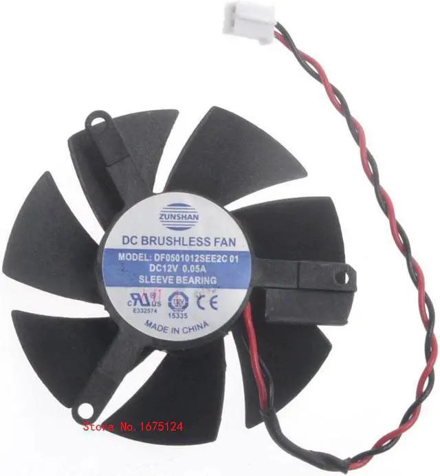 Alt view image 4 of 5 - 10pcs DF0501012SEE2C 47mm DC 12v Computer radiator VGA Cooler Fan For Sapphire X1300 HD4650 HD3650 Graphics Video Card cooling