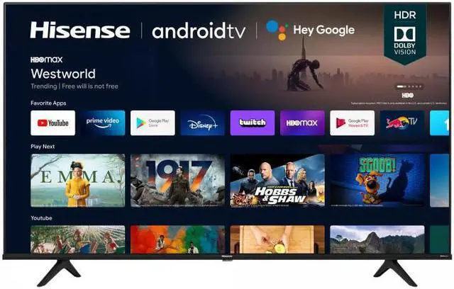 Alt view image 5 of 8 - Hisense 55A6G 55 inch A6G Series 4K UHD Android Smart TV