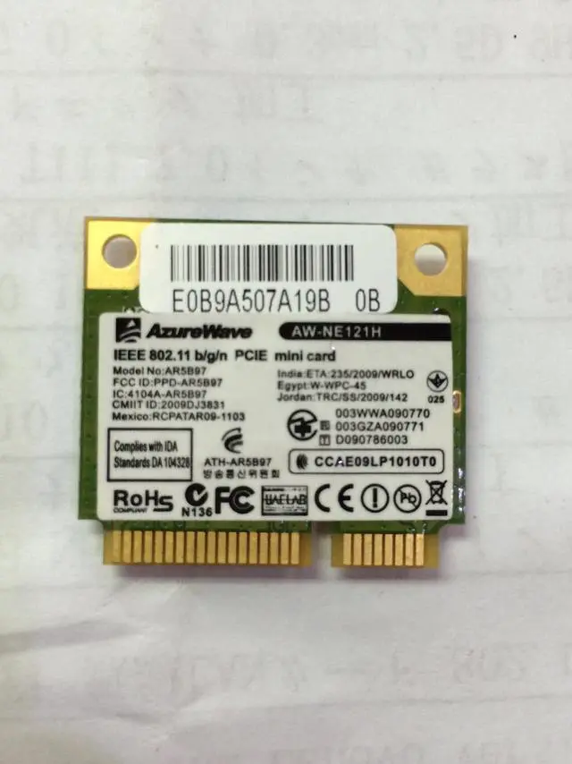 Main image of Lejiahong AzureWave AW-NE121H AR5B97 AR9287 Half  Mini PCI-e Wireless WLAN Wifi  Card