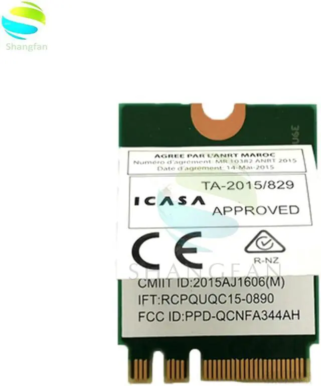 Alt view image 2 of 2 - Lejiahong Wireless Network Card for Lenovo YOGA 910-13IKB Wifi Wireless Bluetooth Card FRU 01AX713 QCNFA344A AC 433M