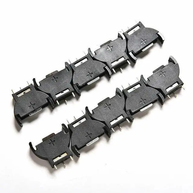 Main image of 10pcs 3 PINS CR2032 Half-Round Lithium Button Cell Coin Battery Box Holder Case CR 2032 Batteries Holder Socket