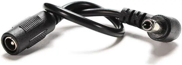 Alt view image 3 of 5 - Cable Cord for CCTV Camera DC Power Plug Cable 5.5 x 2.5mm Male 90 Degree Right Angle To 5.5 x 2.1mm Female Adapter