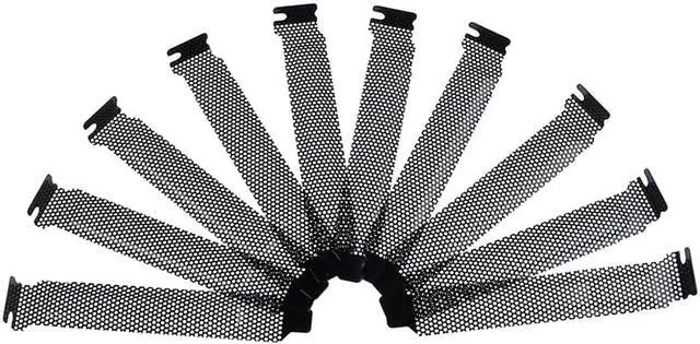 Alt view image 3 of 4 - Misskit 10pcs/pack Black Hard Steel Dust Filter Blanking Plate PCI Slot Cover With Screws