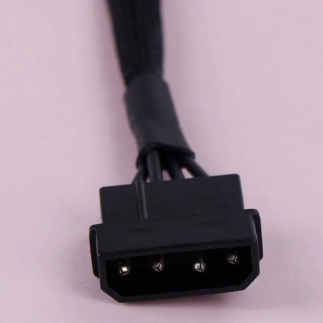 Alt view image 6 of 6 - 1 Pcs Practical Durable PC Server 4 pins IDE Molex 1 to 5 SATA Power Cable Adapter Splitter Cables 18AWG Black 40cm