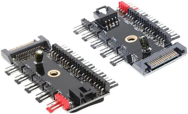 Alt view image 5 of 5 - 12V 10Way 4pin fan hub speed control regulator cpu fan interface for pc case