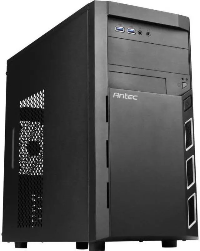 Main image of Antec Value Solution VSK3000 Elite - Mini tower - micro ATX - no power supply - black - USB/Audio