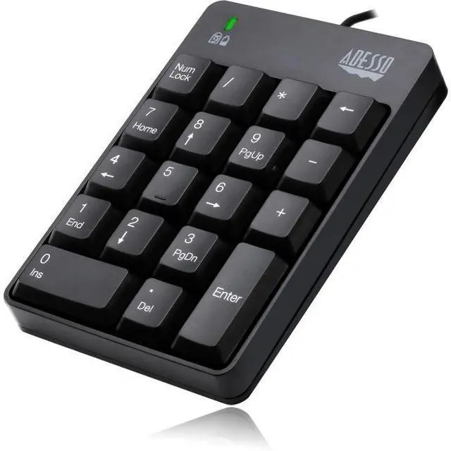 Alt view image 3 of 13 - Adesso AKB-601UB - USB Spill Resistant 18-Key Numeric Keypad