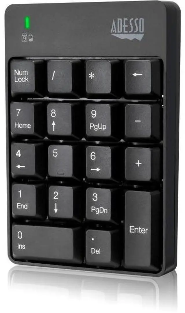 Alt view image 4 of 20 - Adesso WKB-6010UB - Wireless Spill Resistant 18-Key Numeric Keypad