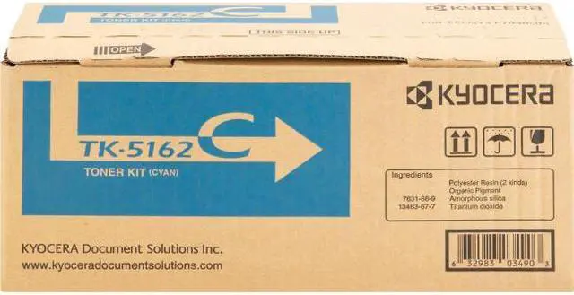 Alt view image 2 of 5 - Kyocera TK-5162C Original Toner Cartridge - Cyan - Laser - 12000 Pages - 1 Each