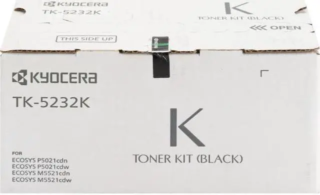 Alt view image 7 of 12 - Kyocera TK-5232K, TK5232K Black Toner Cartridge