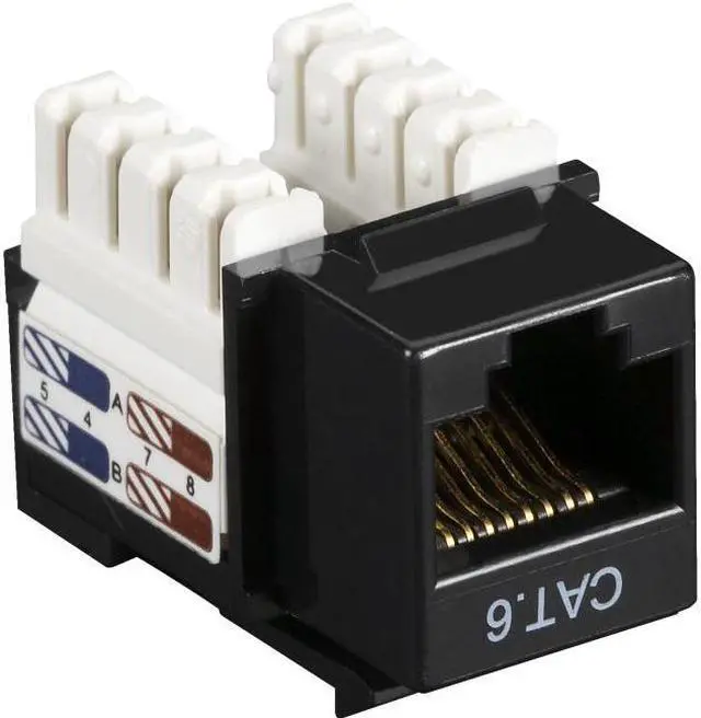 Main image of Black Box CAT6 Value Line Keystone Jack, Black 10-Pack