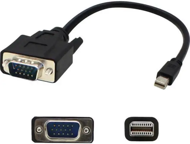 Alt view image 5 of 12 - 6Ft Mini-Displayport 1.1 Male To Vga Male Black Cable For Resolution Up To 1920X1200 (Wuxga)