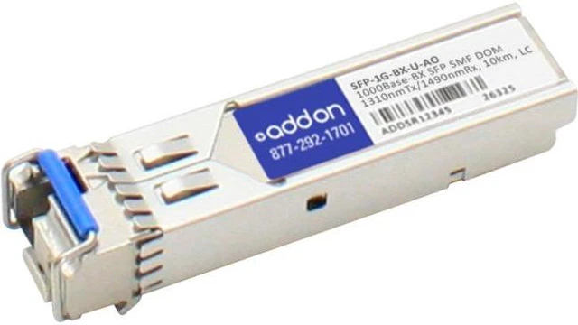 Alt view image 2 of 2 - Addon Msa And Taa Compliant 1000Base-Bx Sfp Transceiver (Smf 1310Nmtx/1490Nmrx 10Km Lc Dom)