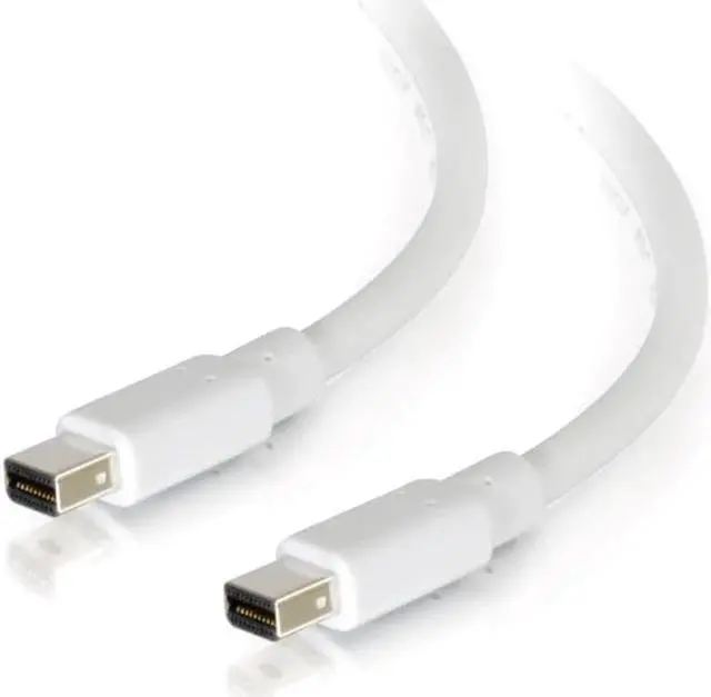 Alt view image 4 of 9 - C2G 3ft Mini DisplayPort Cable M/M - White - 3 ft Mini DisplayPort A/V Cable for Notebook, Audio/Video Device - First End: 1 x Mini DisplayPort Male Thunderbolt - Second End: 1 x Mini DisplayPort ...