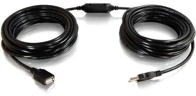 Alt view image 8 of 15 - C2G 38988 USB Active Extension Cable - USB 2.0 A Male to A Female Cable, Center Booster Format, Black (25 Feet, 7.62 Meters)