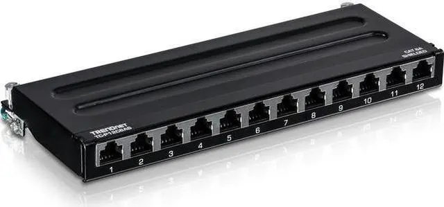 Alt view image 11 of 20 - TRENDnet TC-P12C6AS (V1.0R) 12-Port Cat6A Shielded Wall Mount Patch Panel