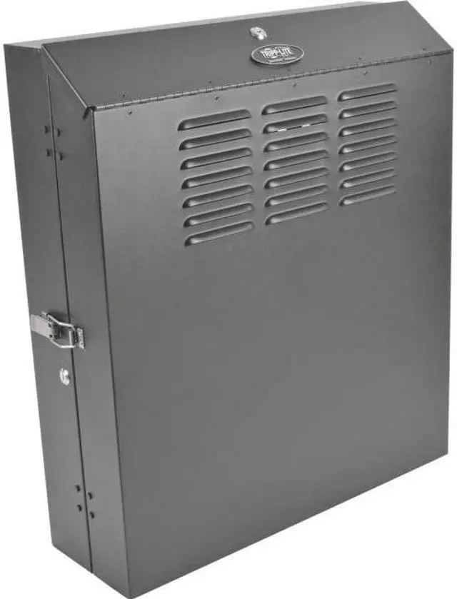 Alt view image 5 of 19 - Tripp Lite SmartRack 4U Low-Profile Vertical-Mount Switch-Depth Wall-Mount Rack Enclosure Cabinet