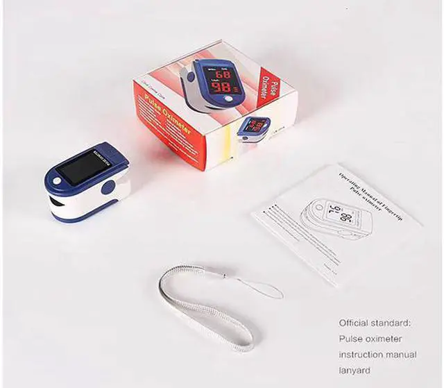 Alt view image 2 of 7 - Portable Finger Pulse Oximeter LED Blood Oxygen Oximetro Heart Rate Monitor Oximetro -Blue