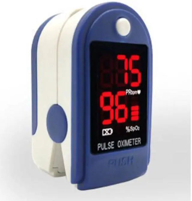 Alt view image 6 of 7 - Portable Finger Pulse Oximeter LED Blood Oxygen Oximetro Heart Rate Monitor Oximetro -Blue