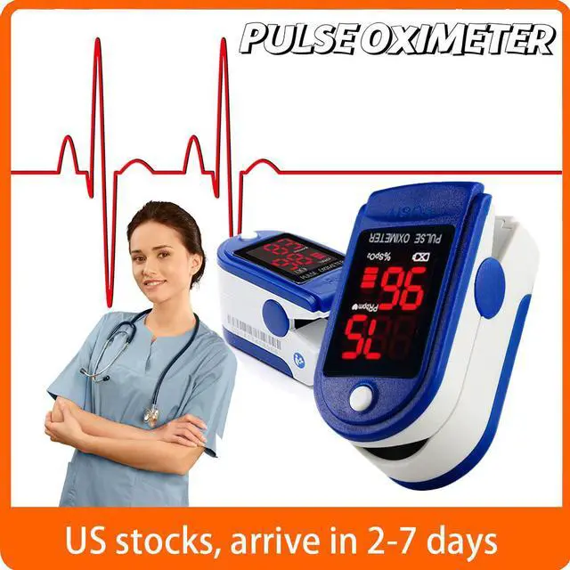 Main image of Portable Finger Pulse Oximeter LED Blood Oxygen Oximetro Heart Rate Monitor Oximetro -Blue