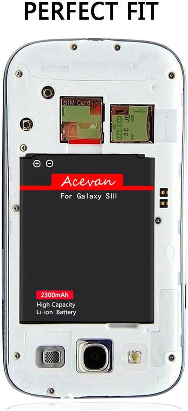 Alt view image 4 of 7 - Galaxy S3 Battery, Acevan 2300mAh Replacement Battery for Samsung Galaxy S3, Galaxy S3 Neo, Verizon I535, T-Mobile T999, Sprint L710, AT&T I747, R530, I9300, Galaxy S3 LTE I9305 [2 Years Warranty]
